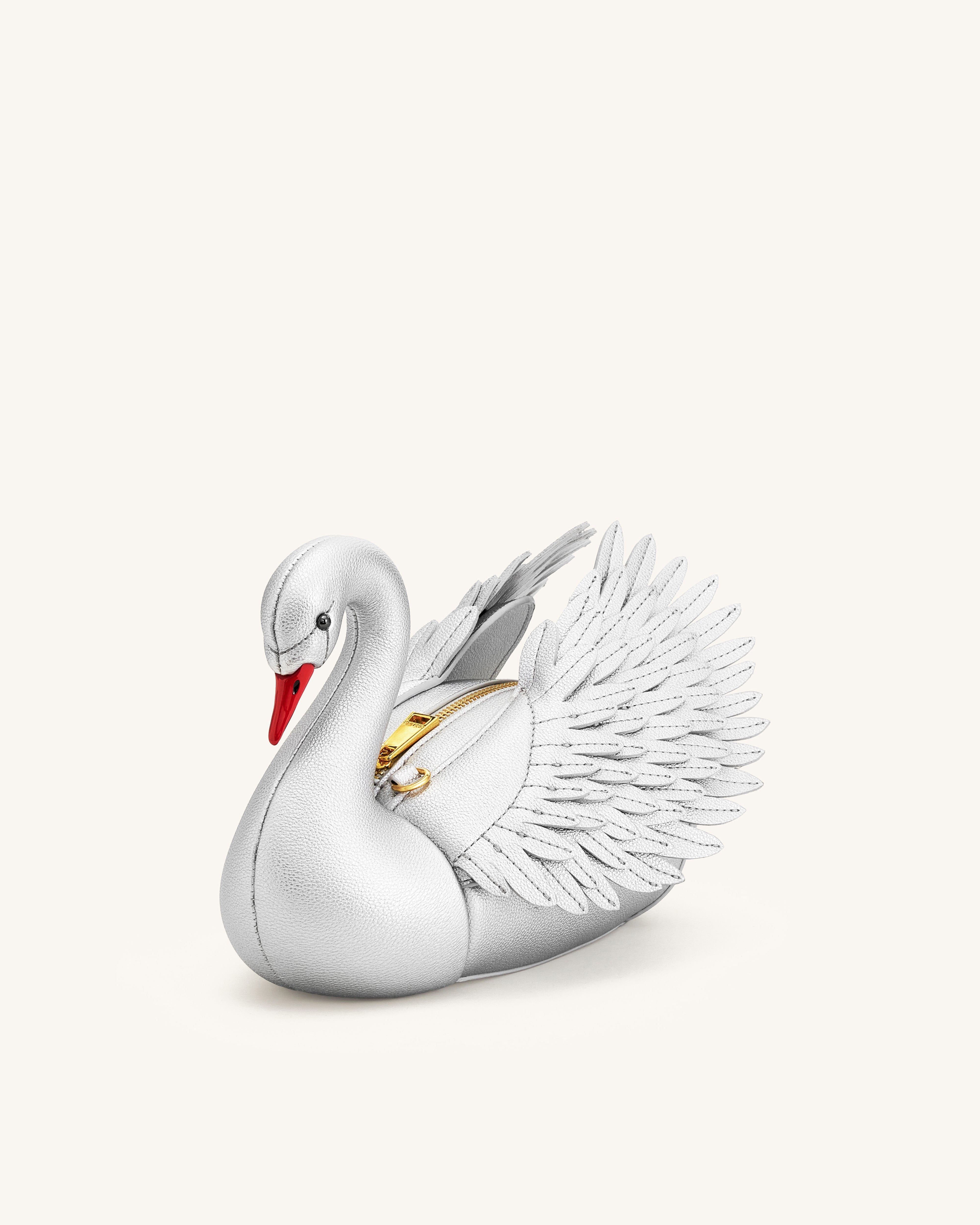 JW PEI Alani Swan Shaped Crossbody Bag Silver