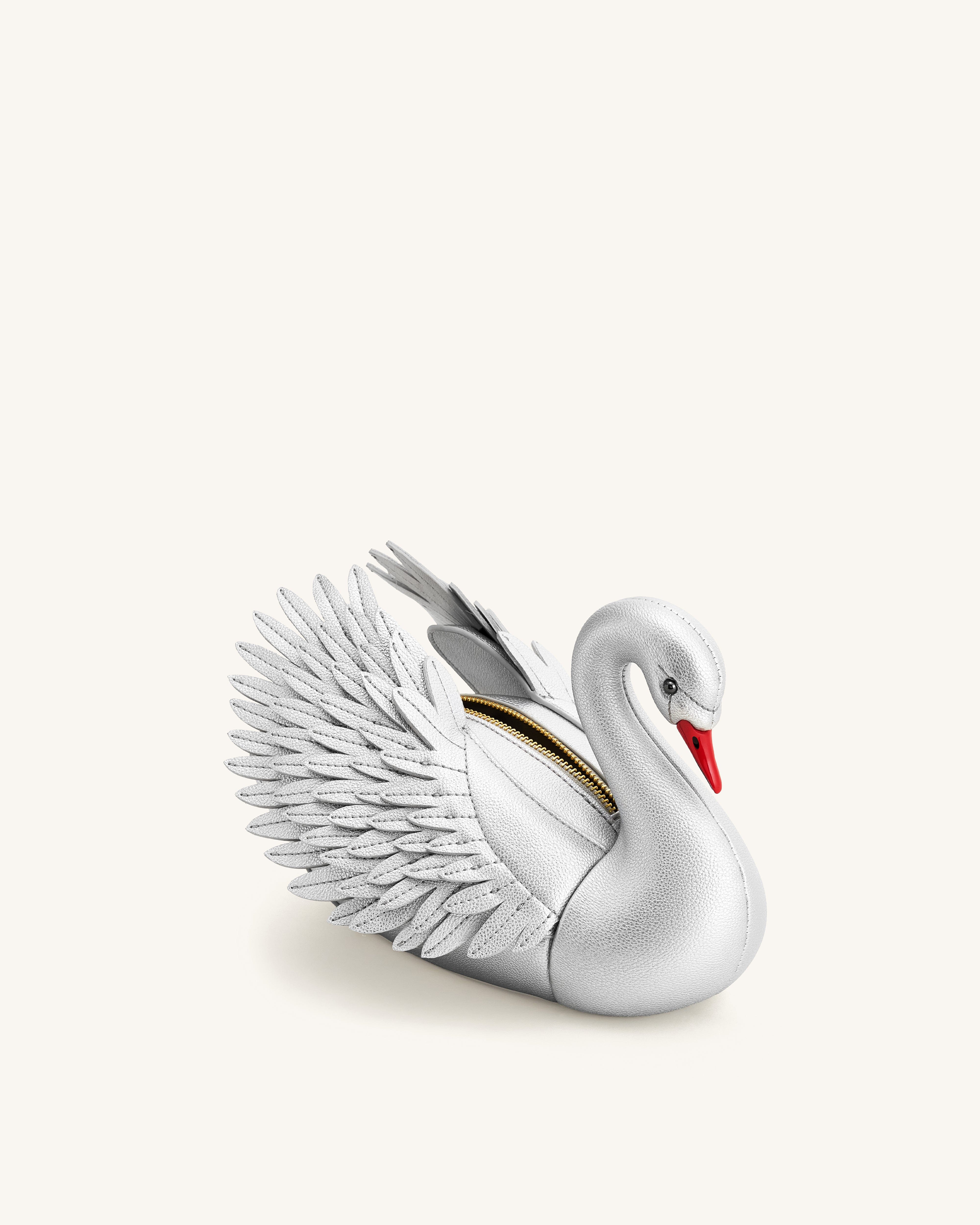 JW PEI Alani Swan Shaped Crossbody Bag Silver