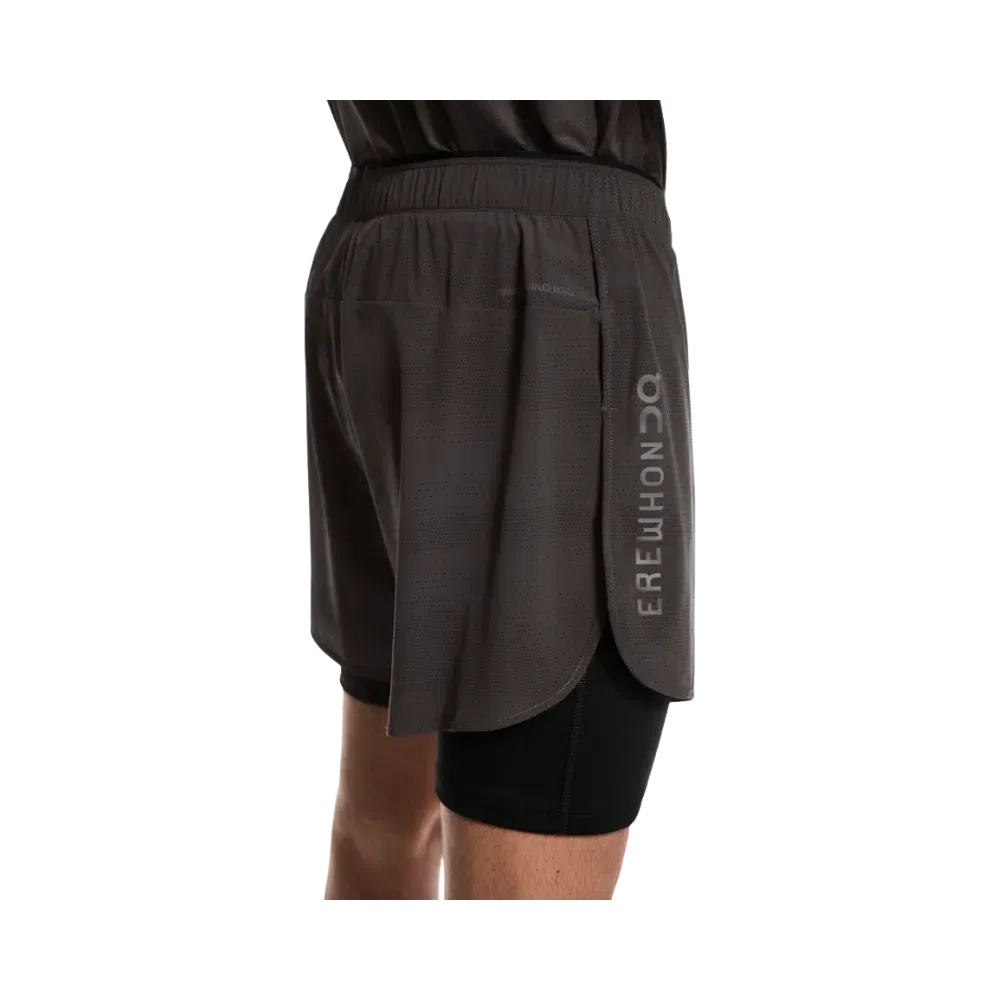 On Running 2-in-1 Shorts Erewhon Espresso | Black