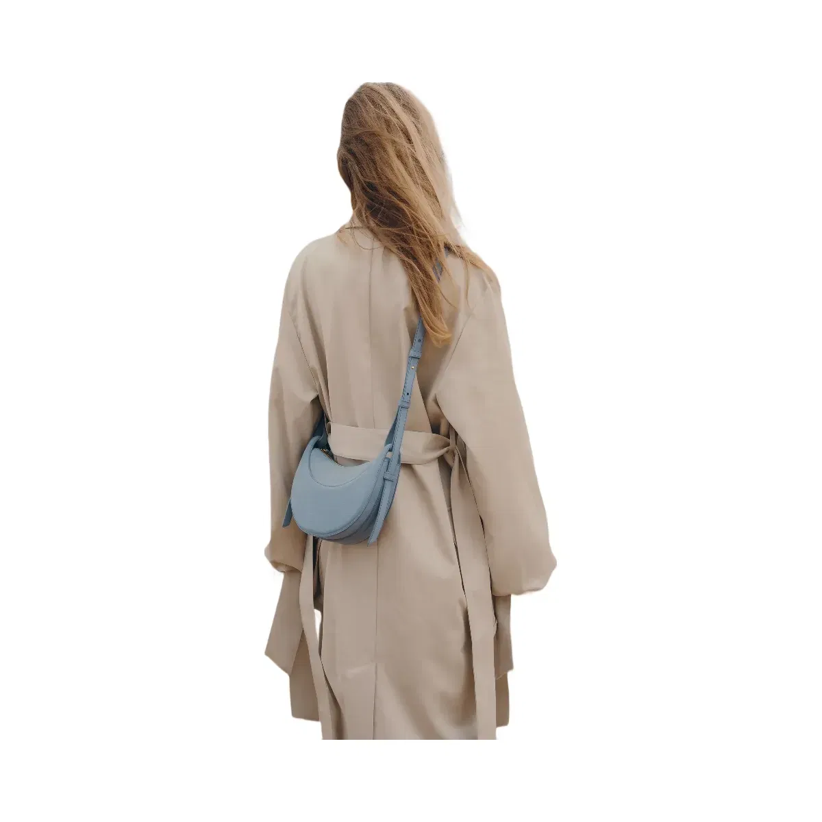 Polène Numéro Dix Crocodile Nubuck Leather Bag Polar