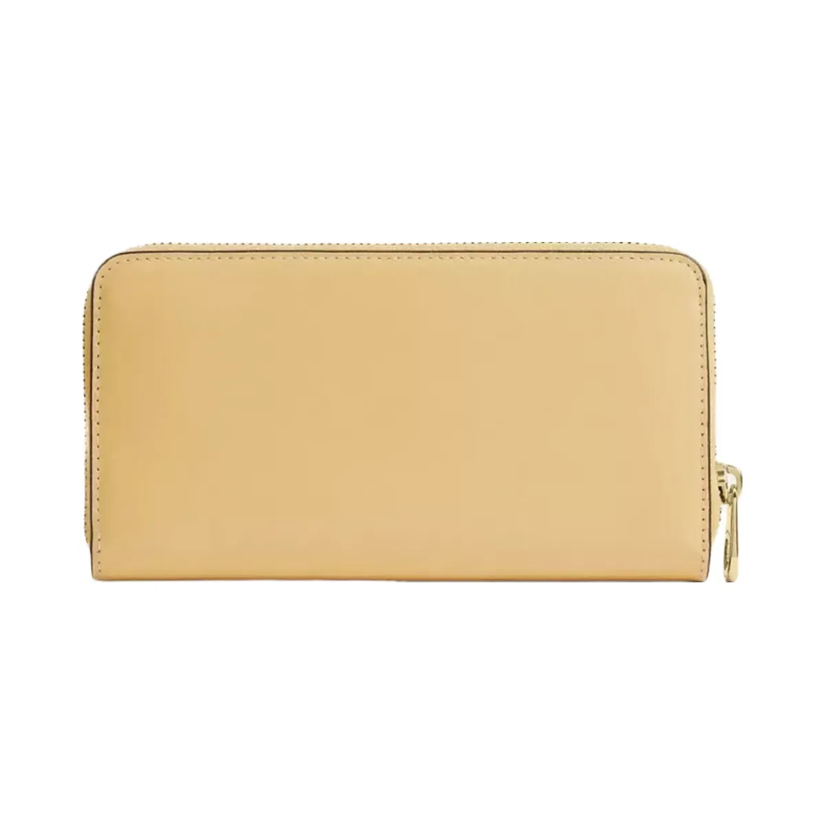 Coach Long Zip Around Wallet in Gold Vanilla