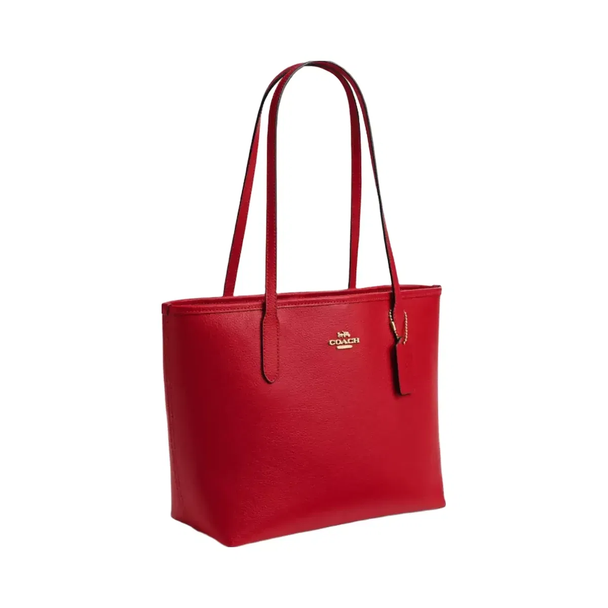 Coach Medium City Tote Bag in Gold Bright Cardinal