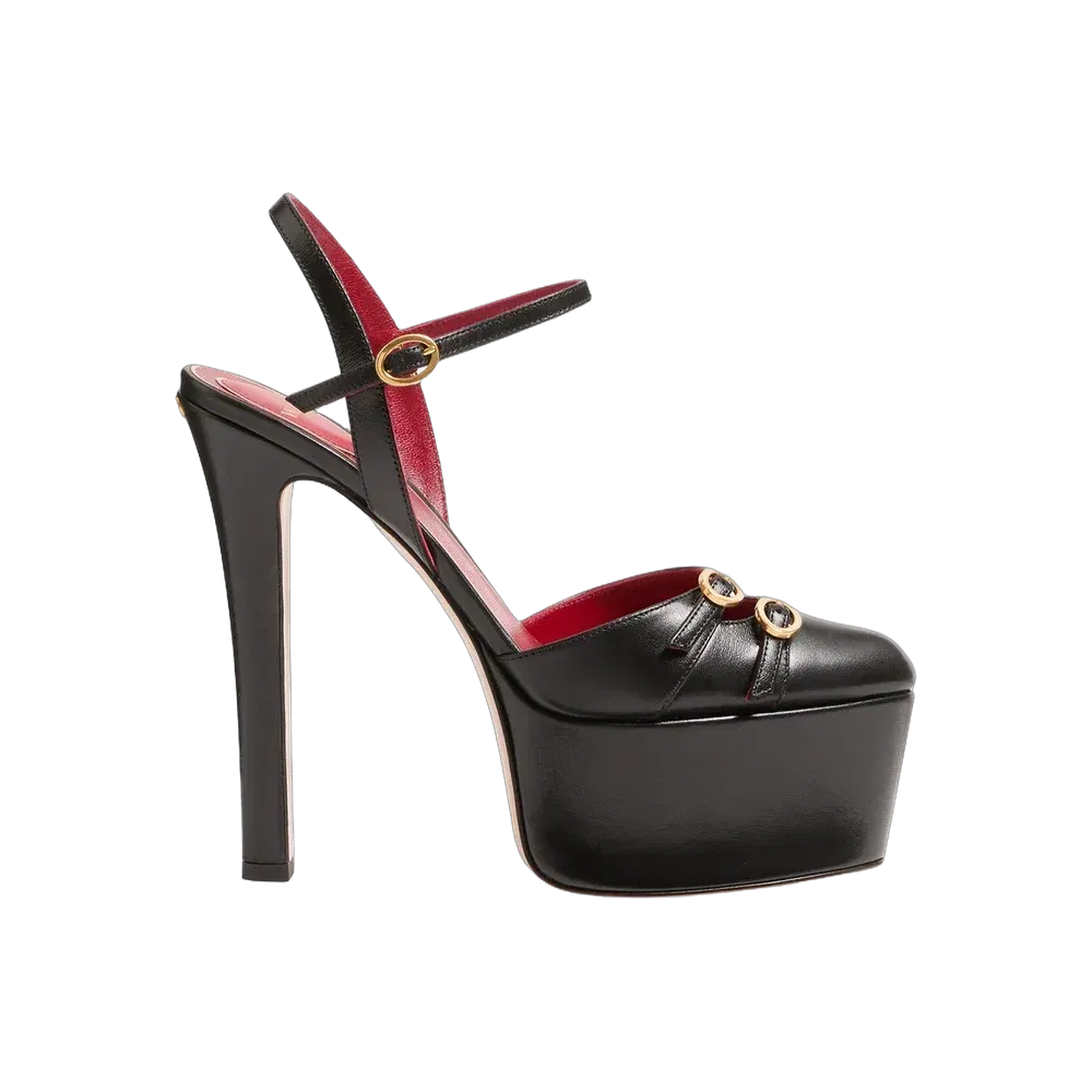 Valentino Crasher Platform Pumps In Kidskin 145mm Black