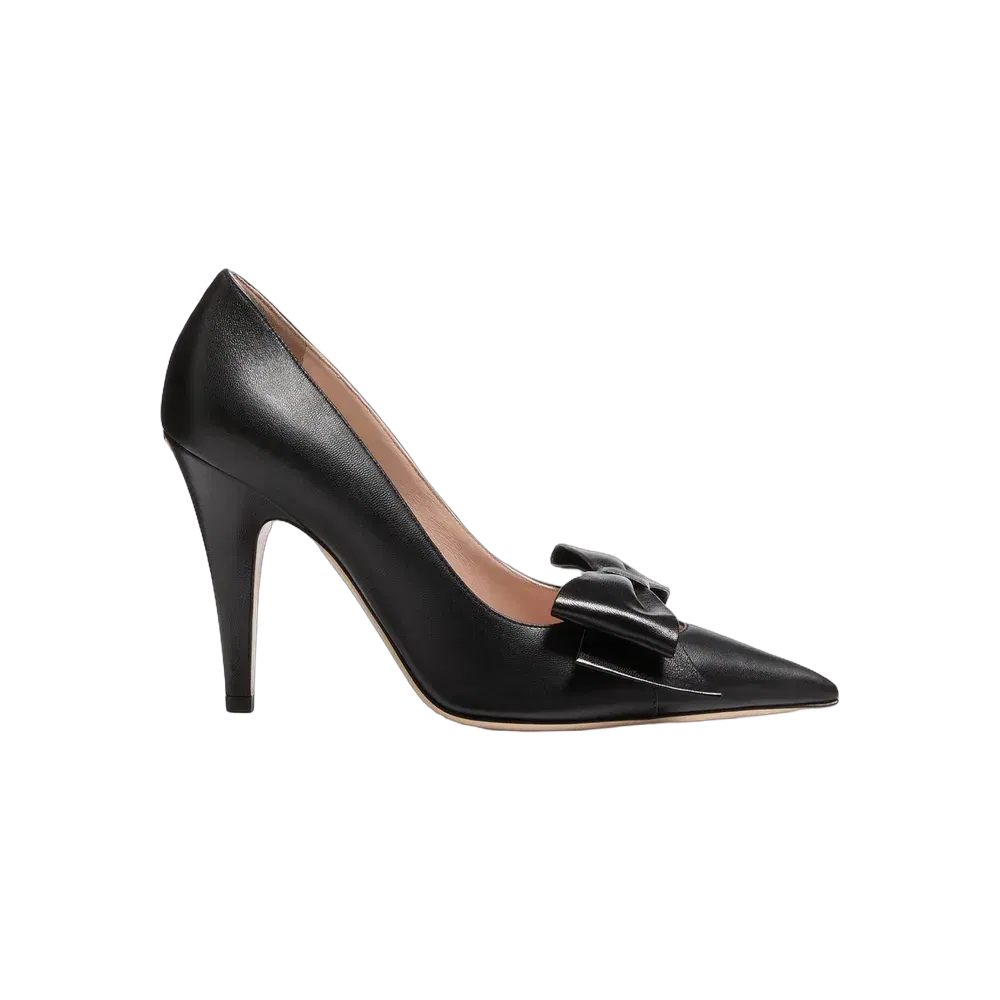 Valentino Bowow Pump In Kidskin 100mm Black
