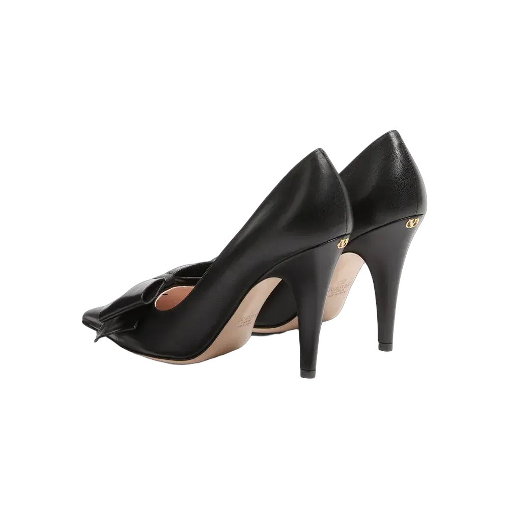 Valentino Bowow Pump In Kidskin 100mm Black