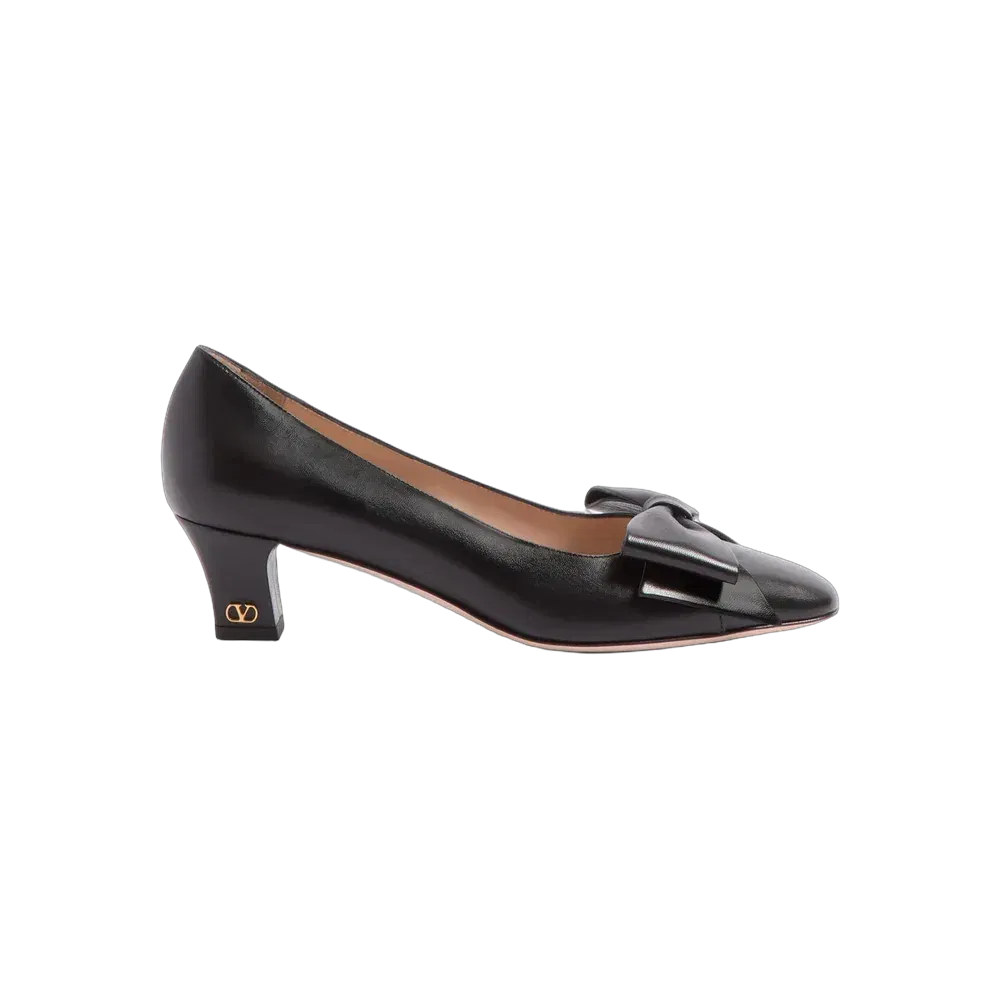Valentino Bowow Pump In Kidskin 45mm Black