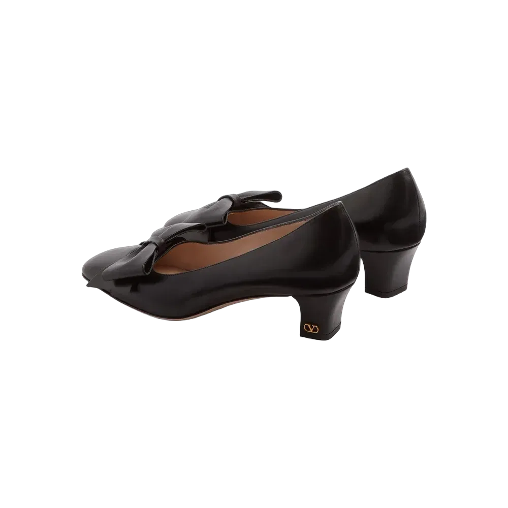 Valentino Bowow Pump In Kidskin 45mm Black