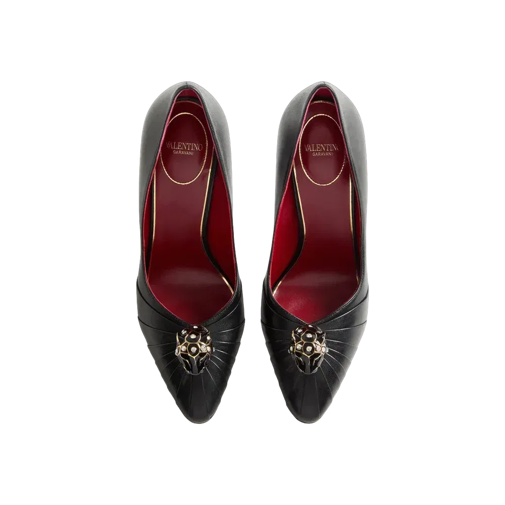 Valentino Panthea Goatskin Pumps 105mm Black