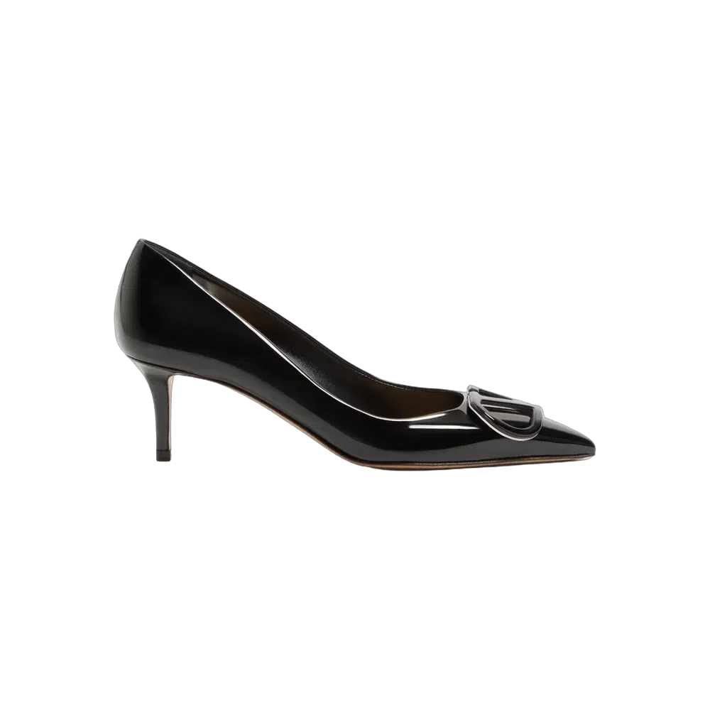 Valentino VLogo Signature Patent Leather Pumps 60mm Black