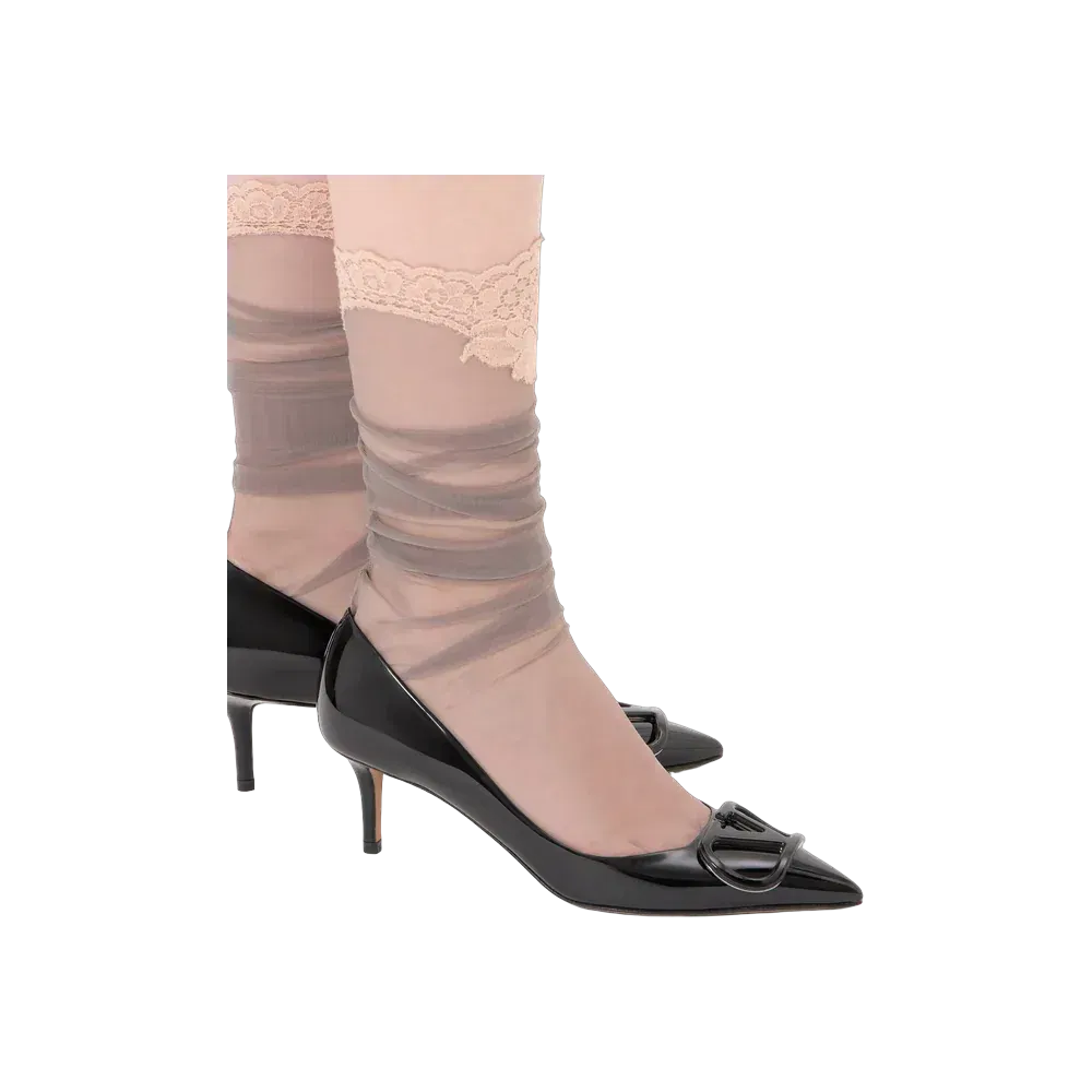 Valentino VLogo Signature Patent Leather Pumps 60mm Black