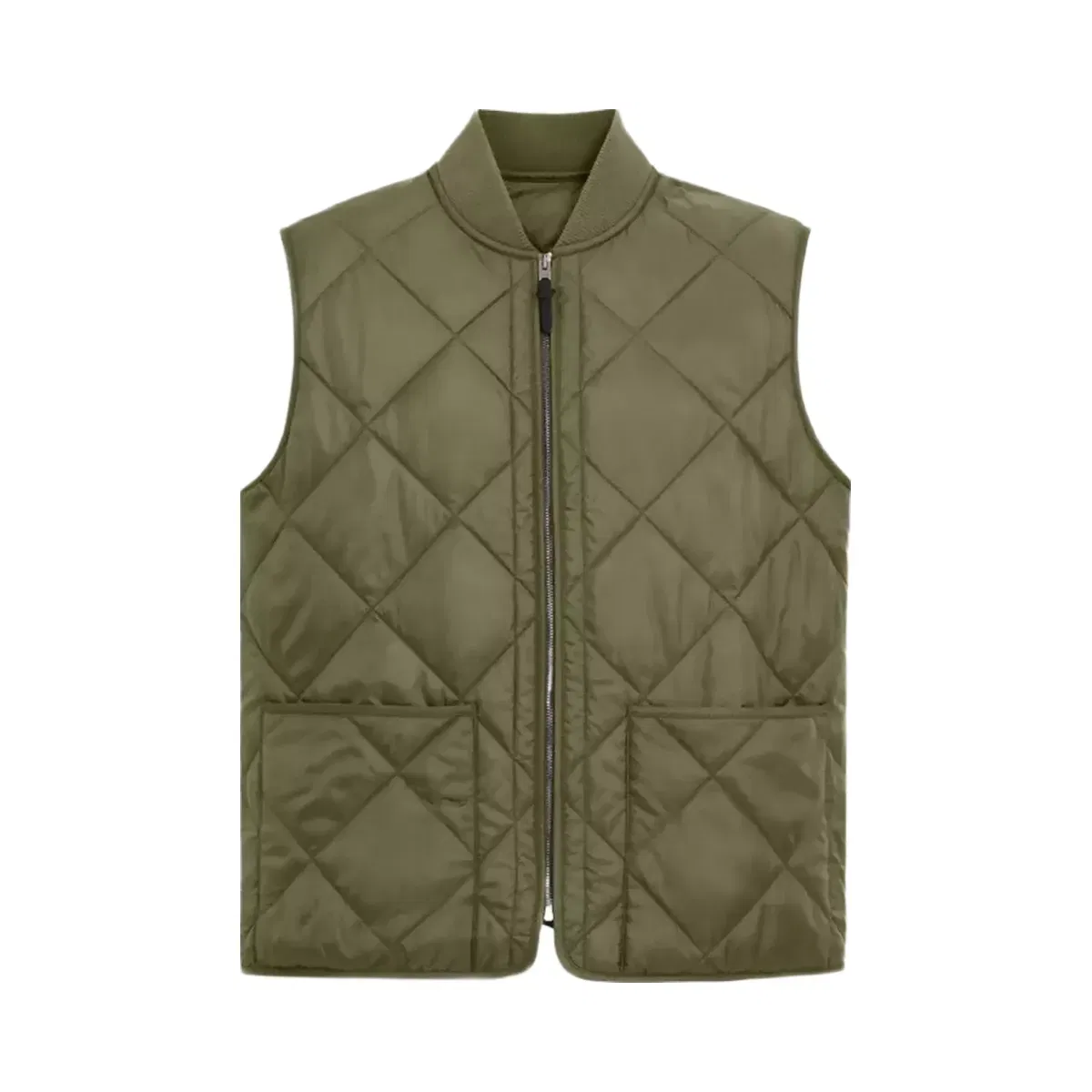 Coach Quilted Vest in Military Green