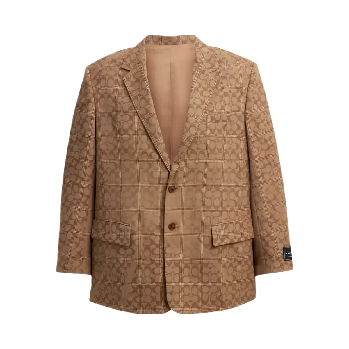 Coach Signature Blazer in Tan Signature