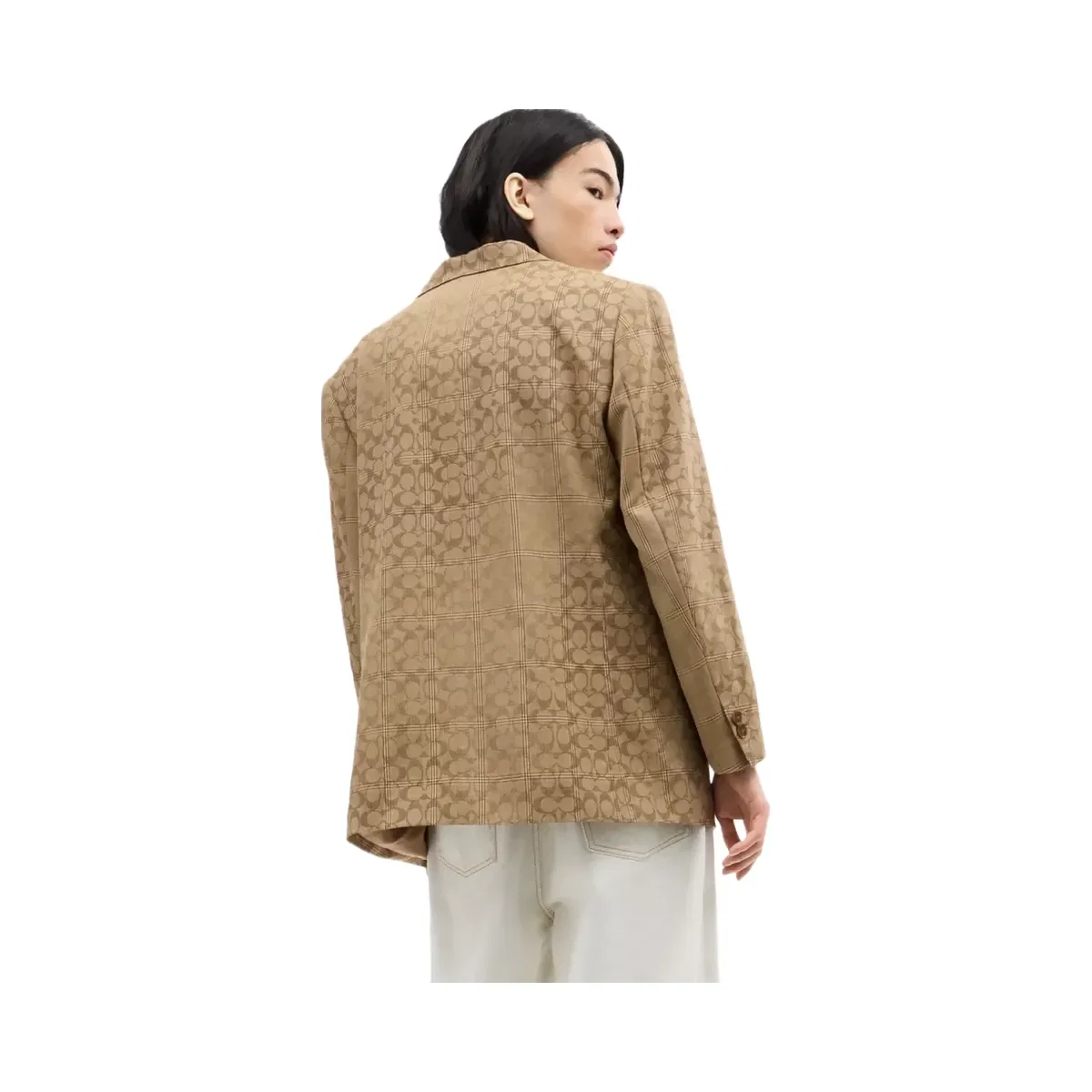 Coach Signature Blazer in Tan Signature