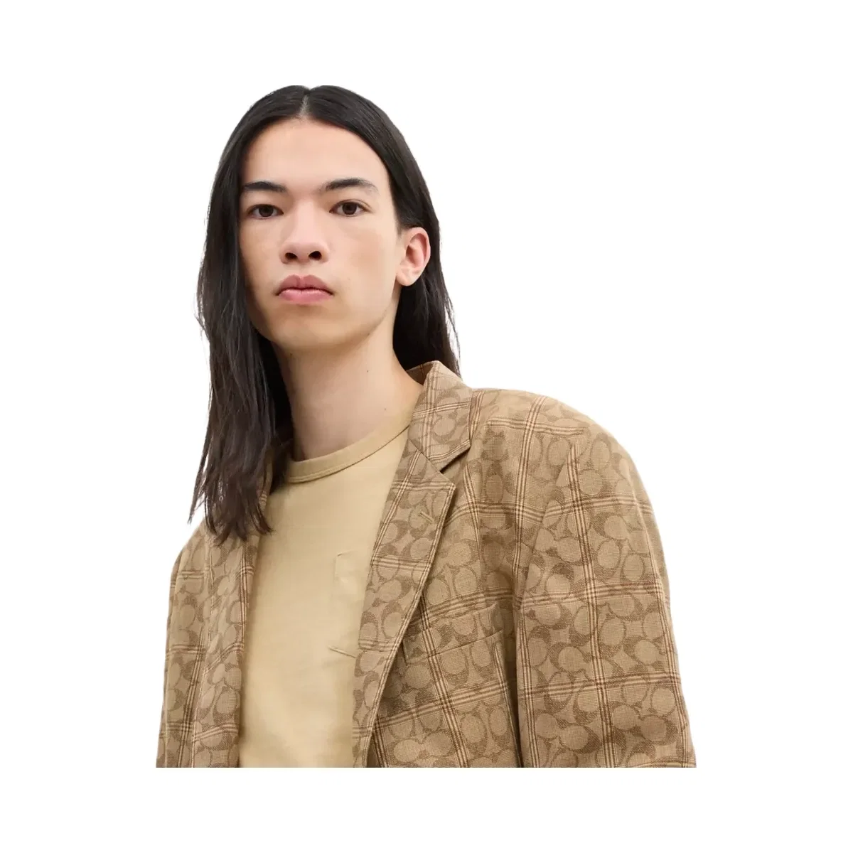Coach Signature Blazer in Tan Signature