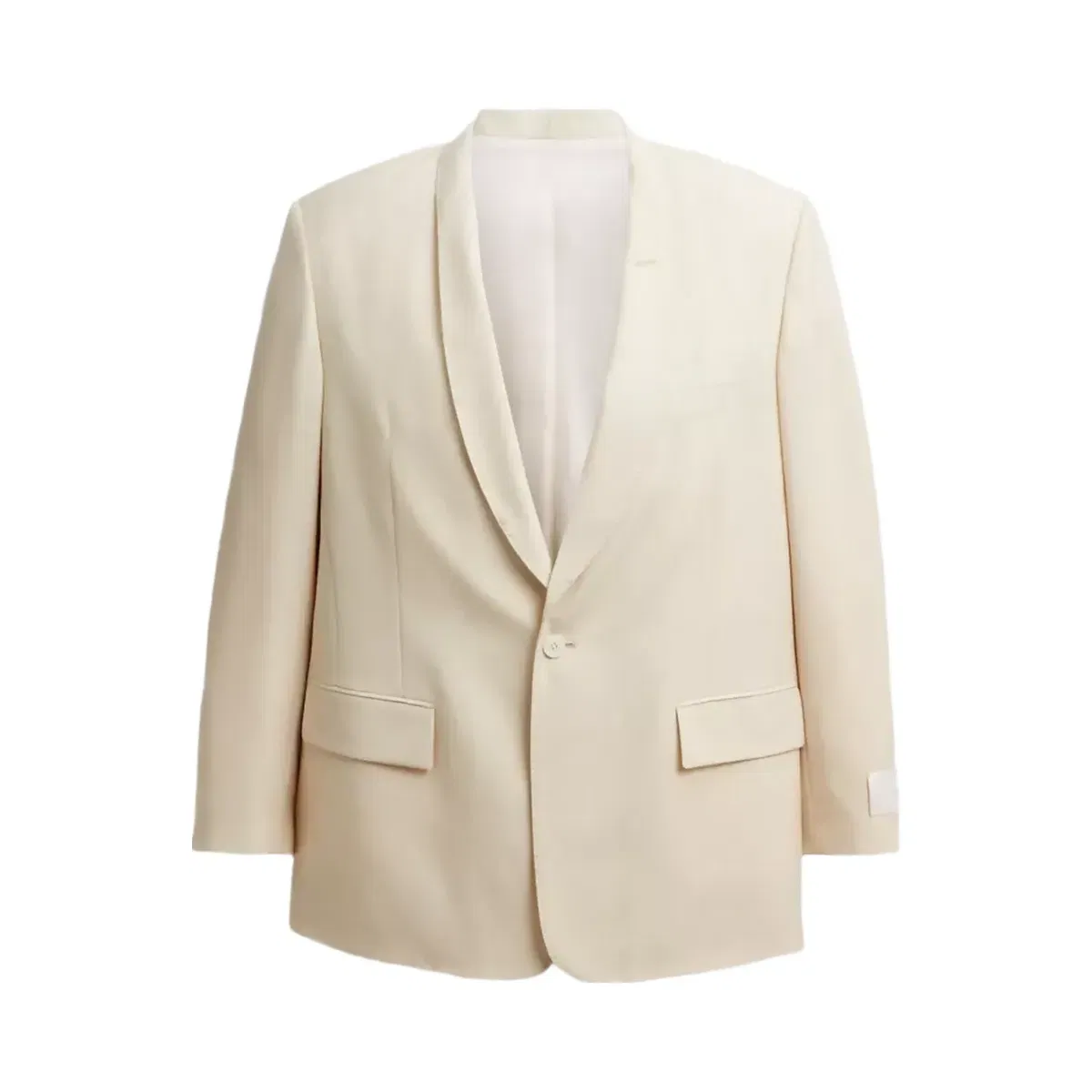 Coach Yarn Dye Shawl Collar Blazer in Ivory