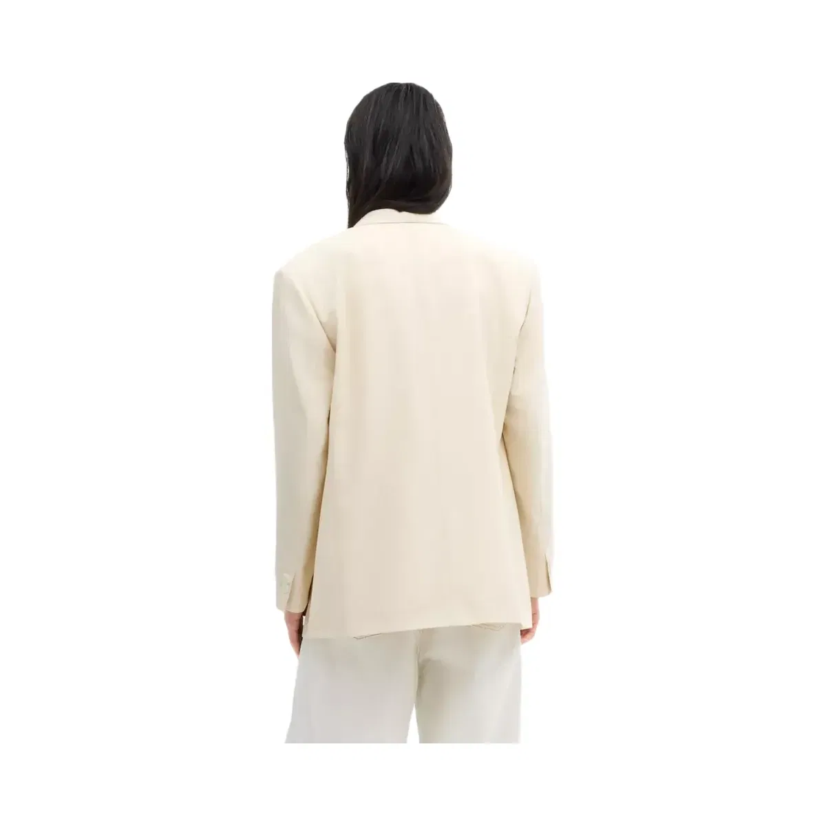 Coach Yarn Dye Shawl Collar Blazer in Ivory