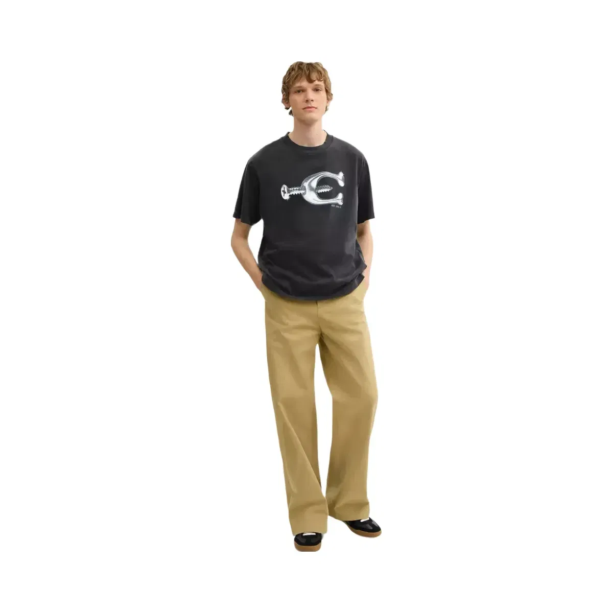 Coach Hardware Relaxed T-Shirt In Organic Cotton in Black