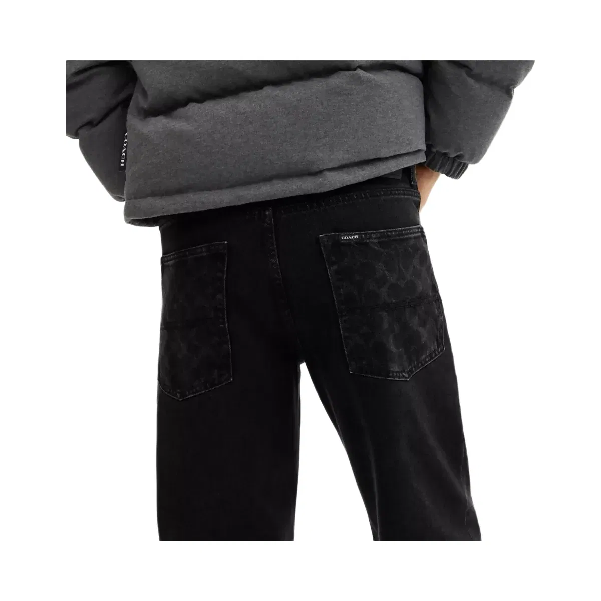 Coach Straight Fit Denim Jeans in Black Wash
