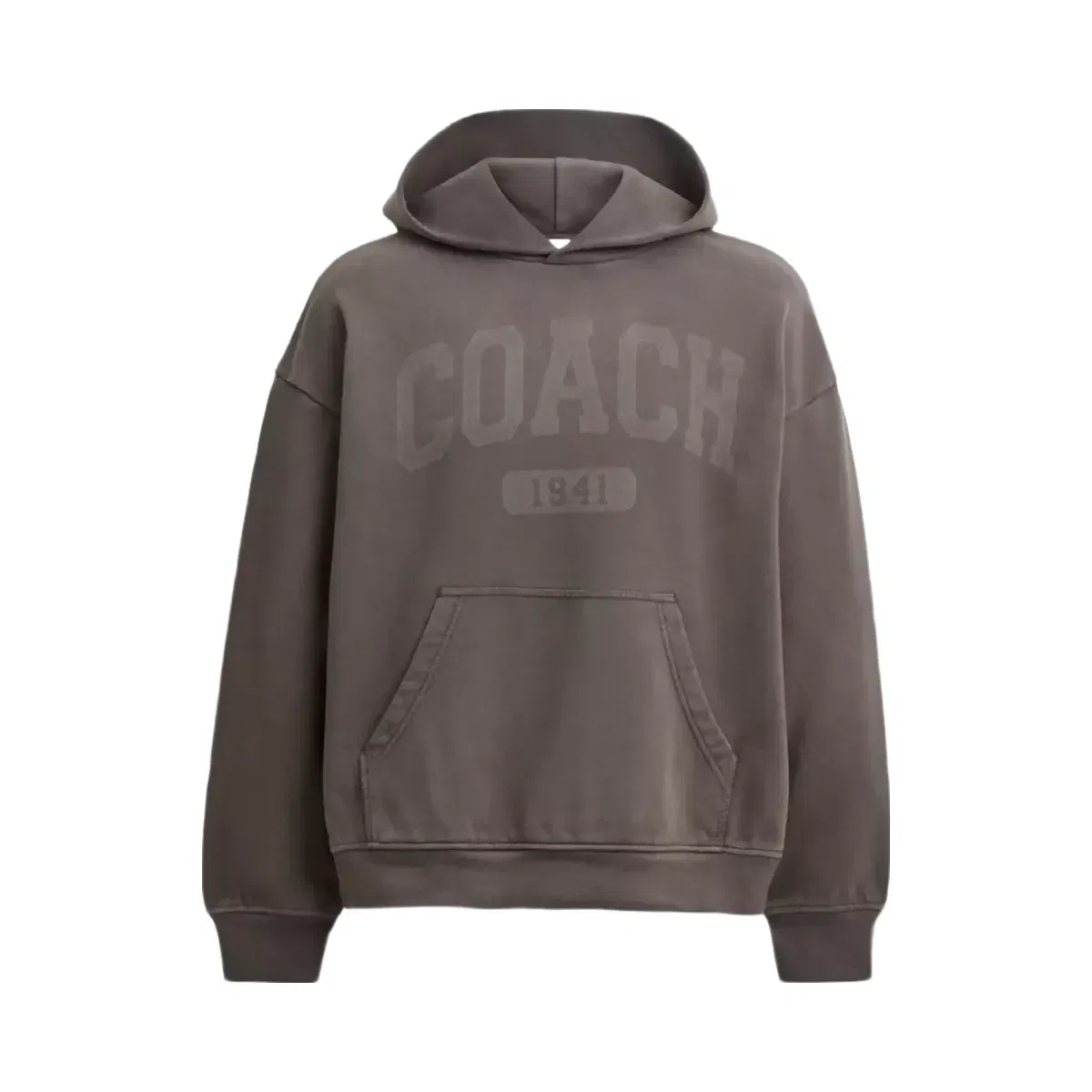 Coach Sun Fade Hoodie In Organic Cotton in Garment Dye Black