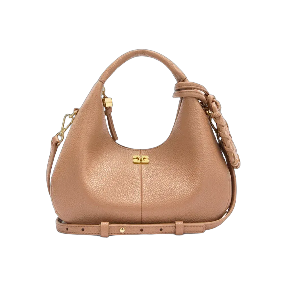 Ganni Mini Hobo Bag in Brown