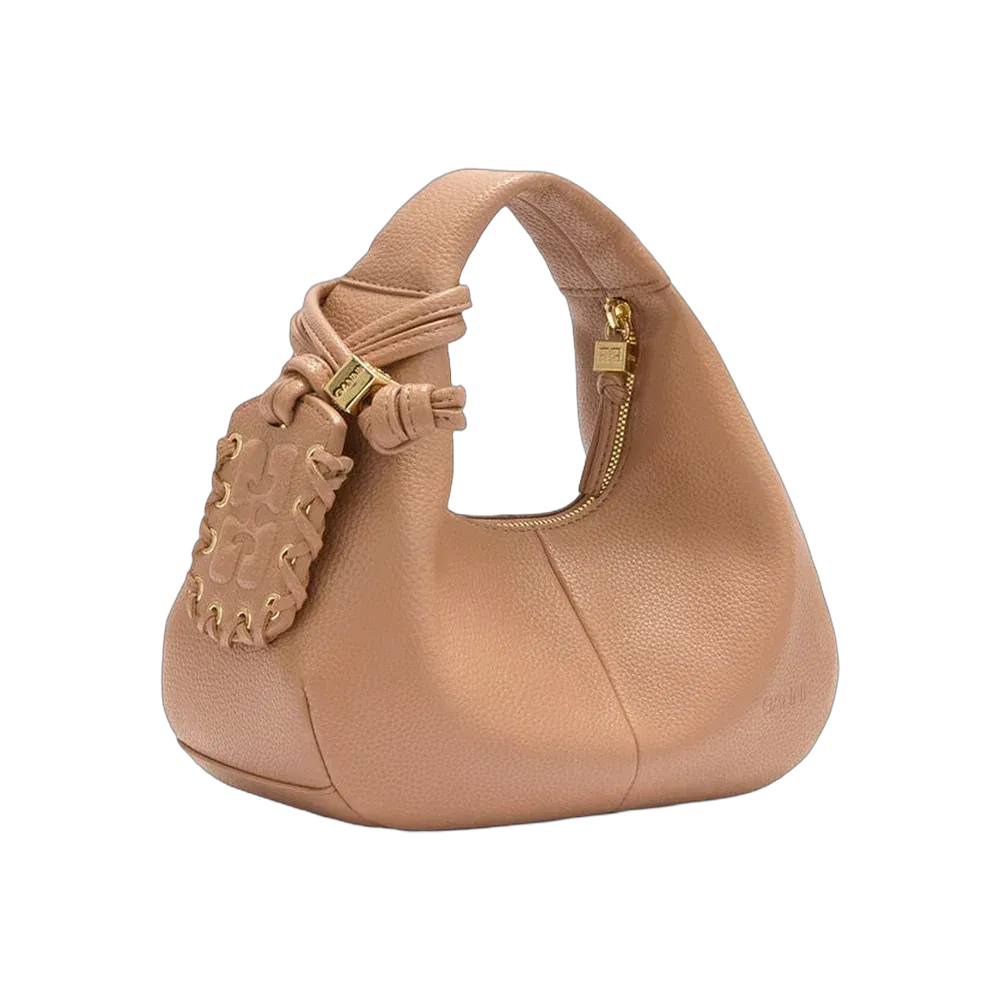 Ganni Mini Hobo Bag in Brown