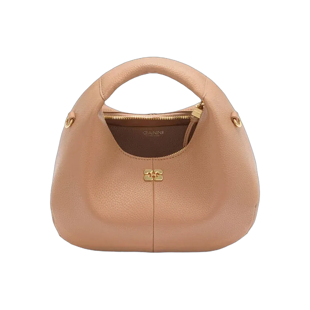 Ganni Mini Hobo Bag in Brown