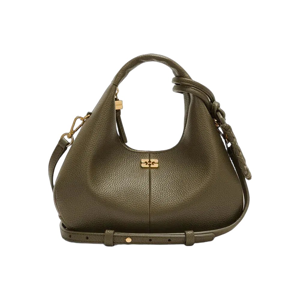 Ganni Mini Hobo Bag in Green