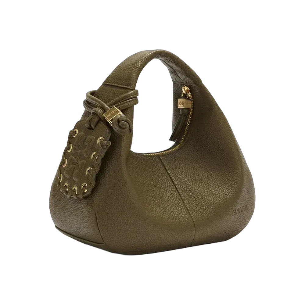 Ganni Mini Hobo Bag in Green