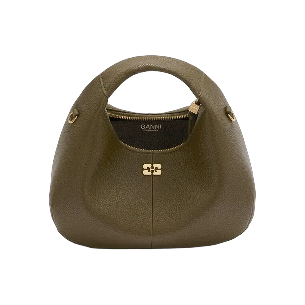 Ganni Mini Hobo Bag in Green