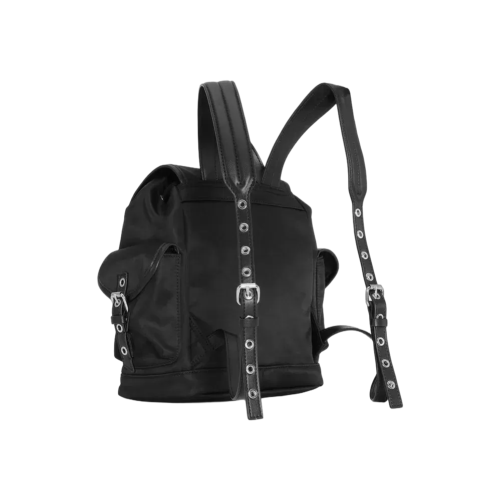 Ganni Black Small Bucky Nylon Backpack