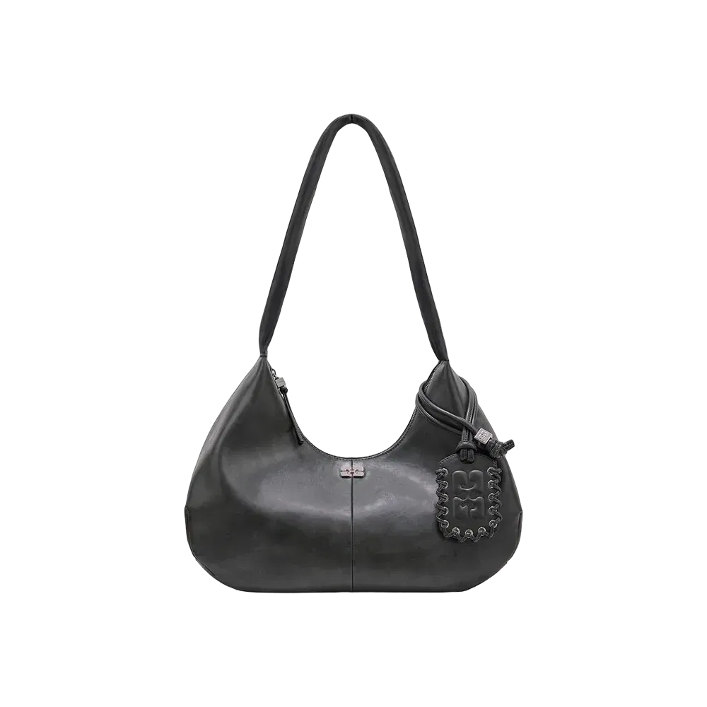 Ganni Steal Grey Medium Hobo Bag