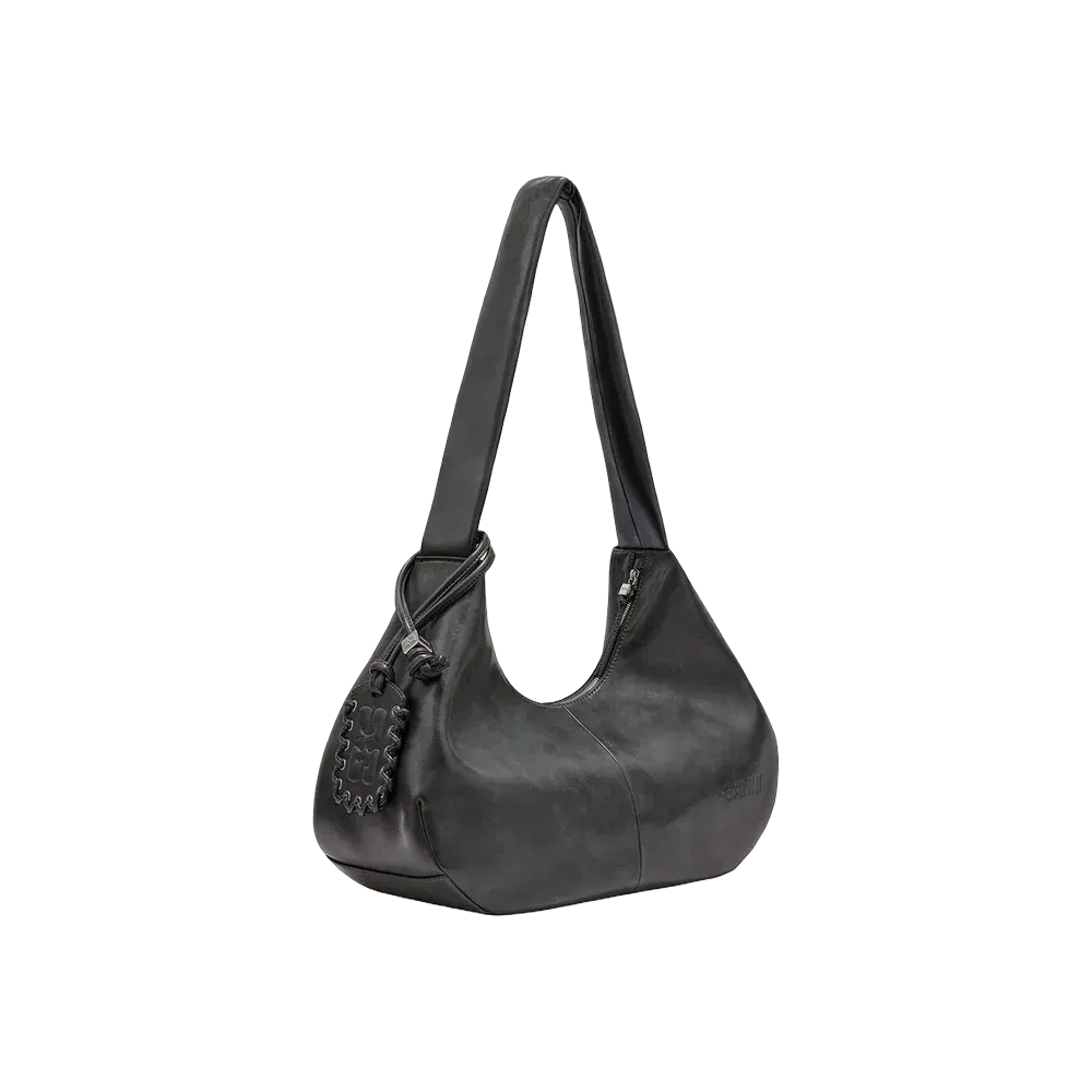 Ganni Steal Grey Medium Hobo Bag