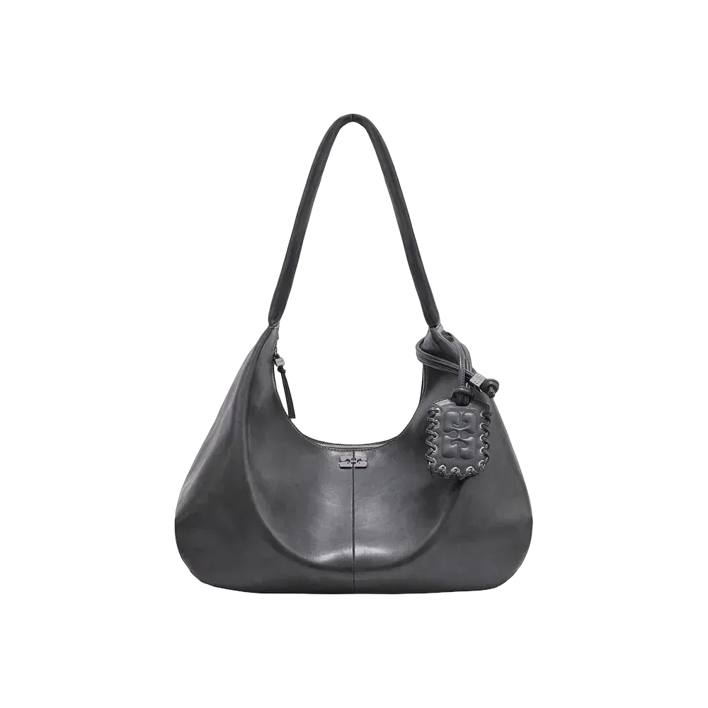 Ganni Steel Grey XXL Hobo Bag
