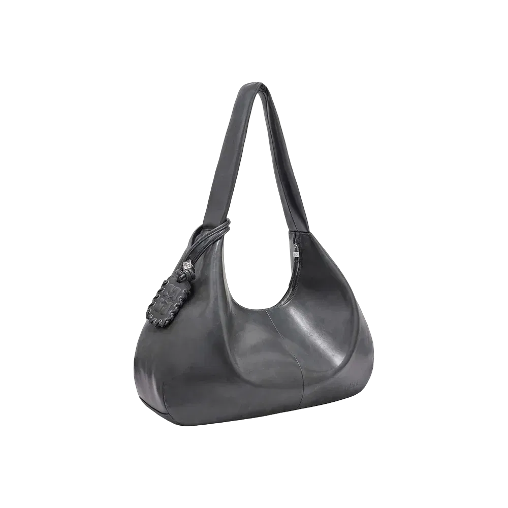 Ganni Steel Grey XXL Hobo Bag
