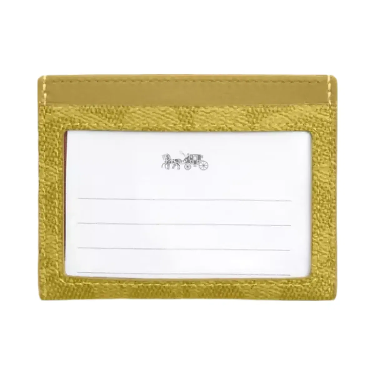 Coach Slim Id Card Case In Signature Canvas in Light Citron