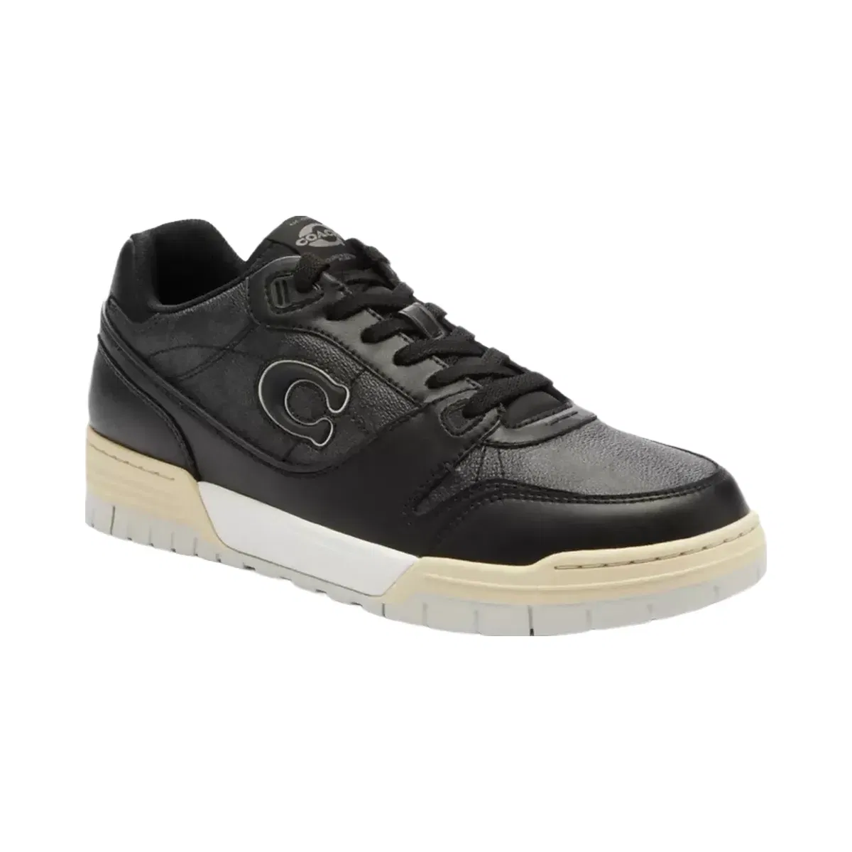 Coach Soho Sneaker With Signature Canvas in Charcoal Black