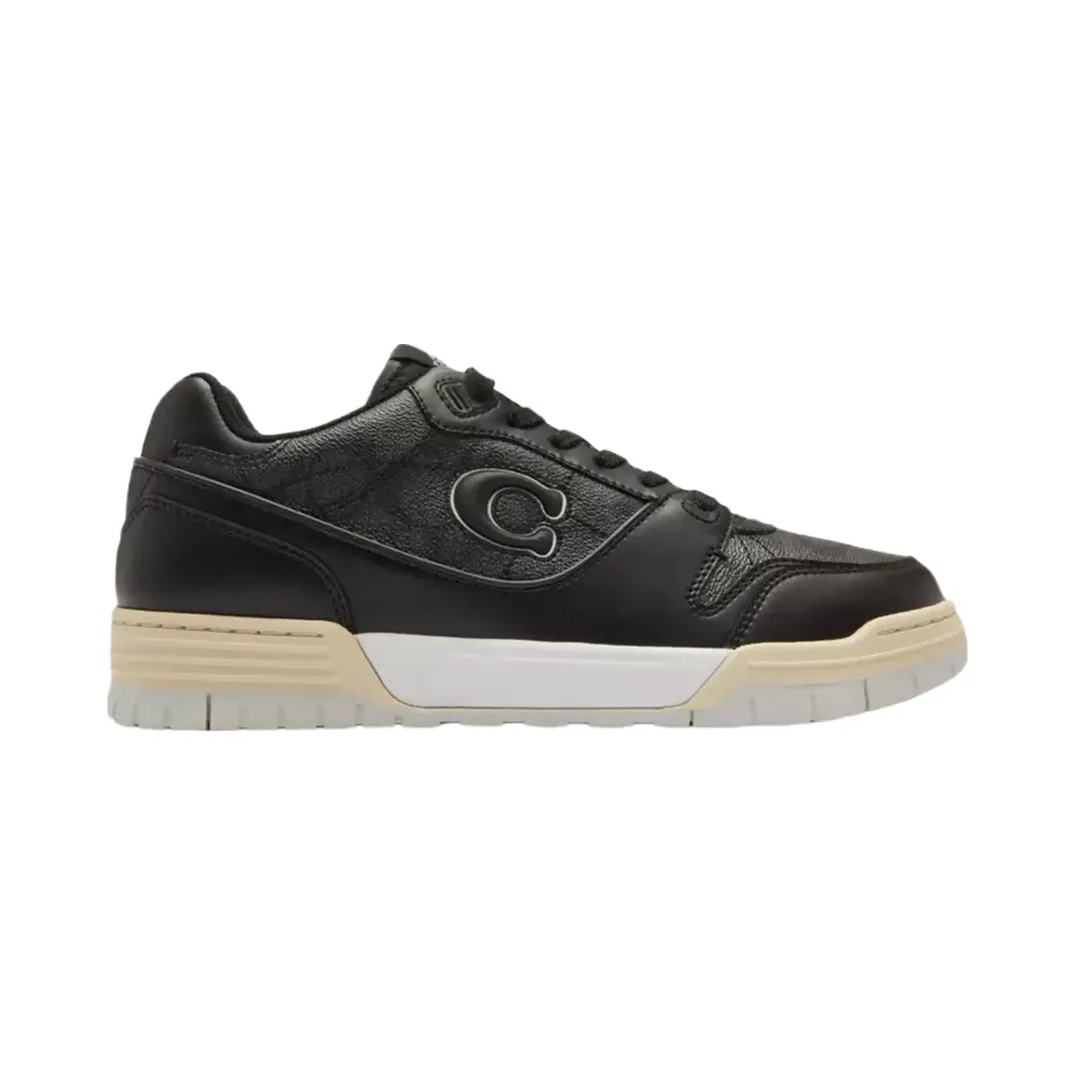 Coach Soho Sneaker With Signature Canvas in Charcoal Black