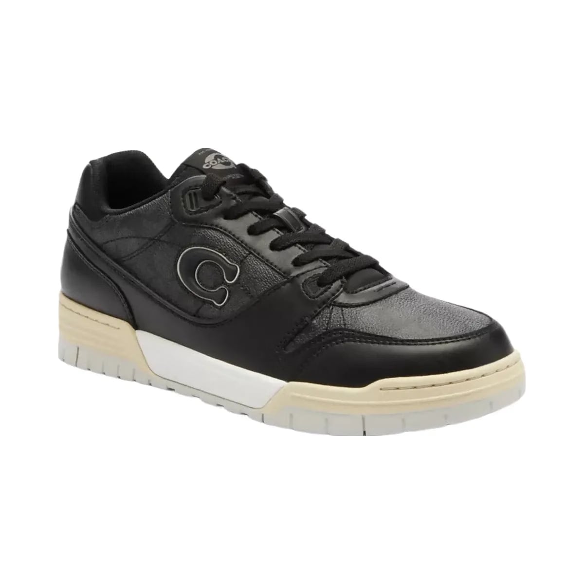 Coach Soho Sneaker With Signature Canvas in Charcoal Black