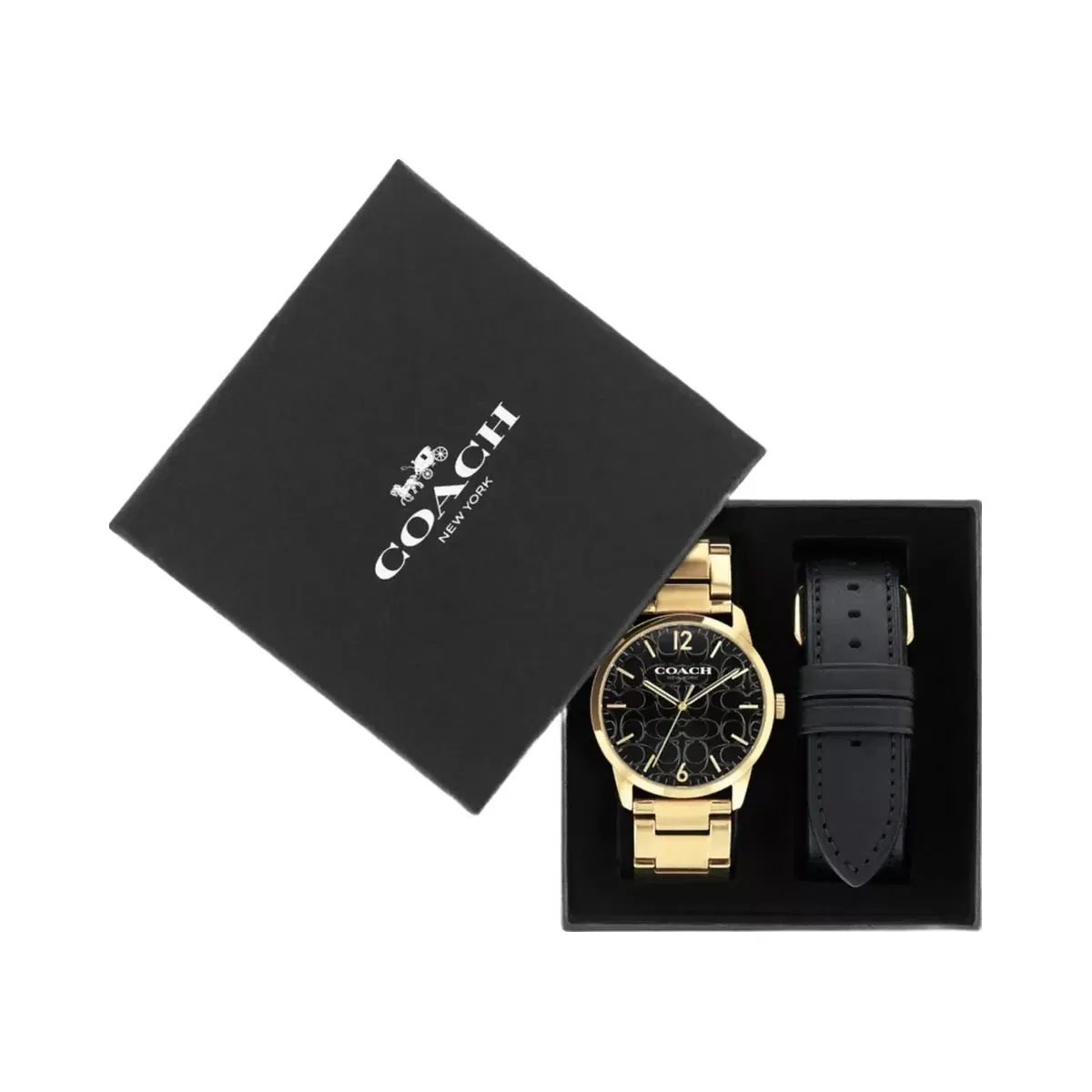 Coach Keane Watch Gift Set, 39 Mm in Gold Black