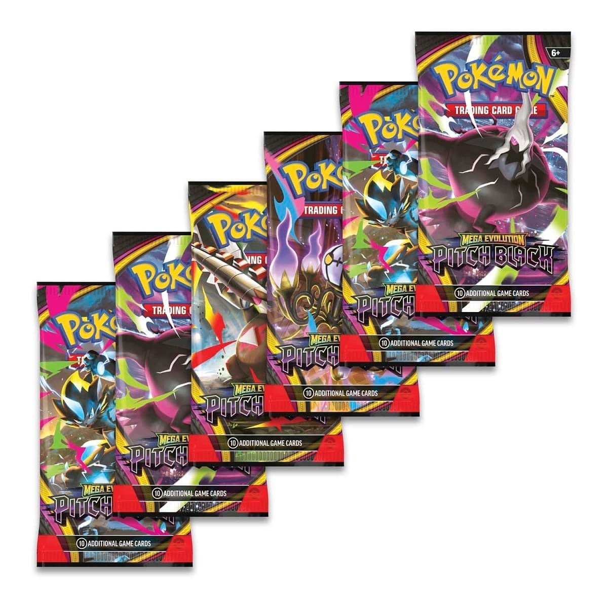 Pokémon TCG: Mega Evolution-Pitch Black Booster Bundle (6 Packs)