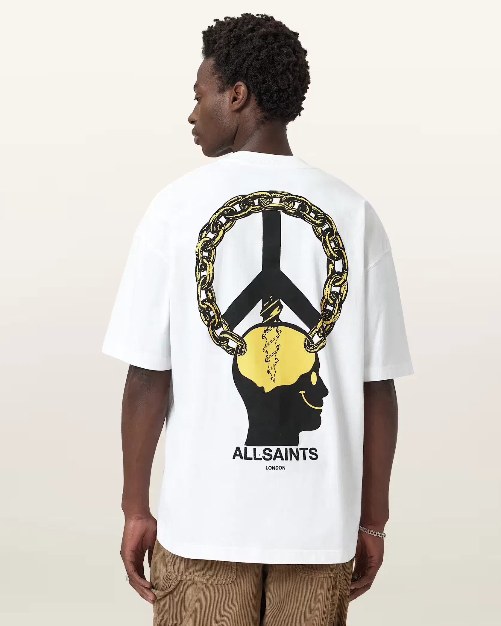 ALL SAINTS Screwed Short Sleeve Crew T-Shirt Optic White
