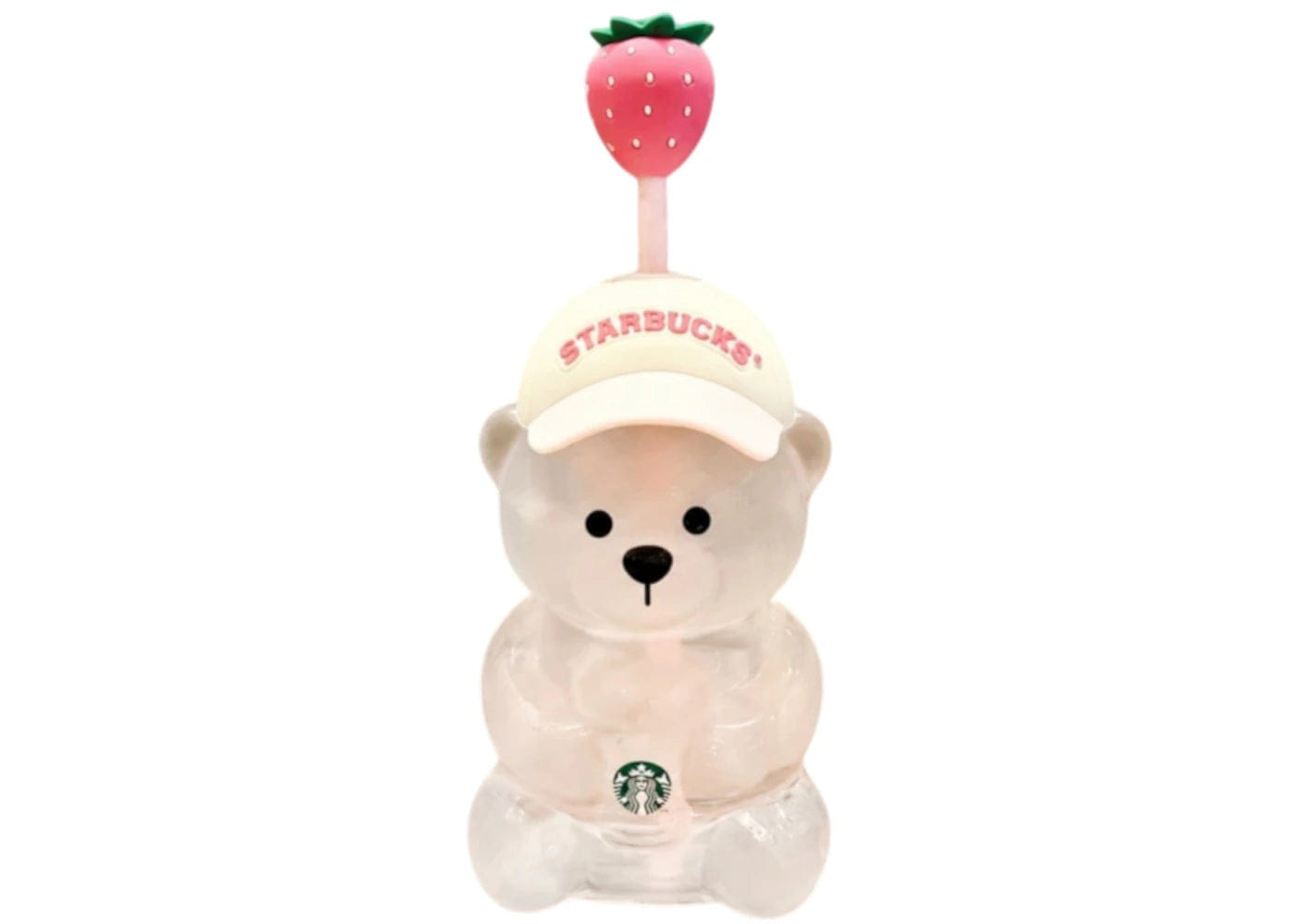 Starbucks Pink Bearista Glass Tumbler Cup