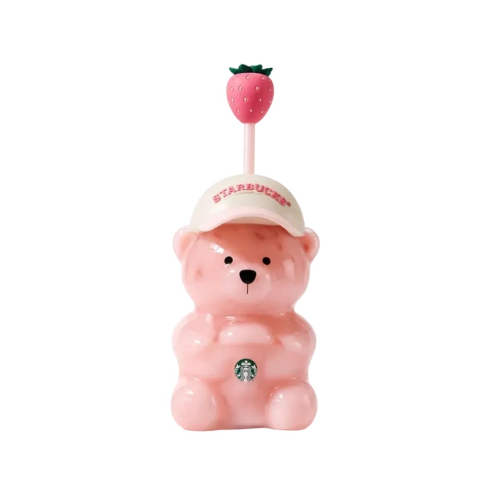 Starbucks Pink Bearista Glass Tumbler Cup