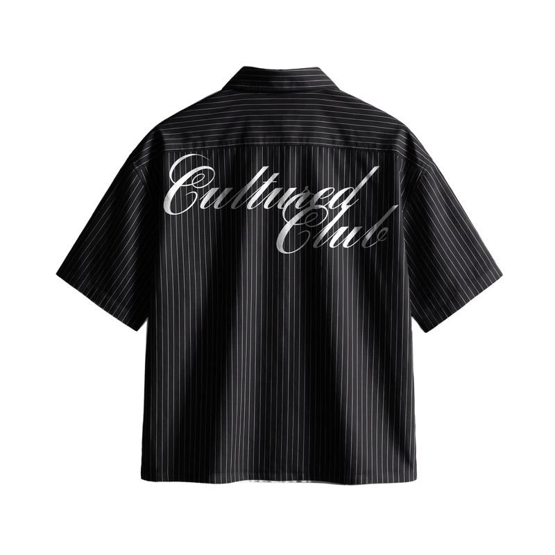 Myugen Cultured Club Striped Boxy Shirt Black