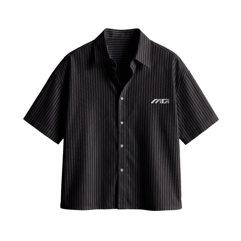 Myugen Cultured Club Striped Boxy Shirt Black