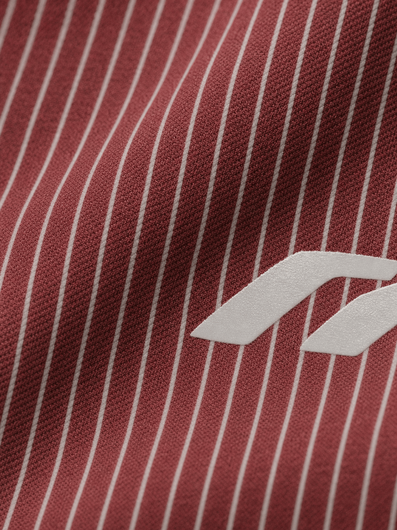 Myugen Cultured Club Striped Boxy Shirt Maroon