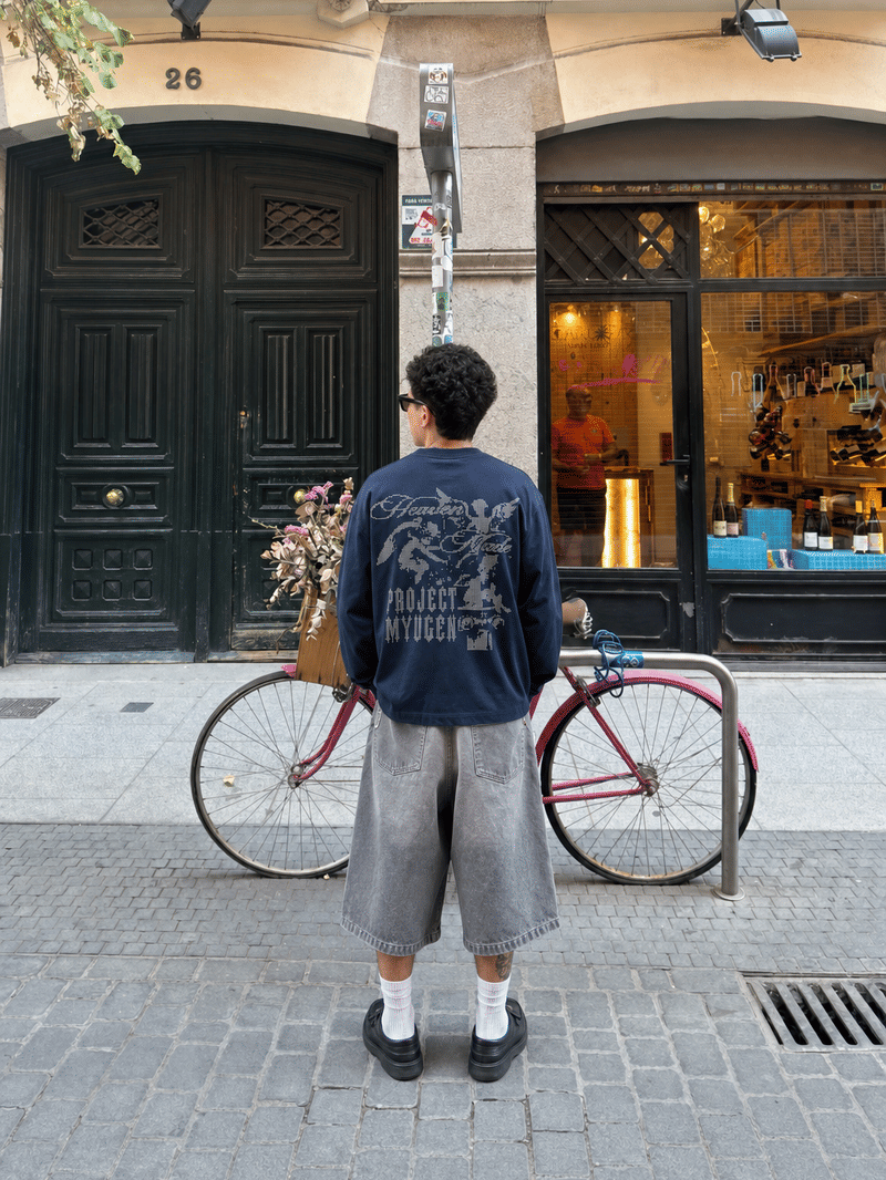 Myugen Heaven Made Full Sleeve T-Shirt Navy