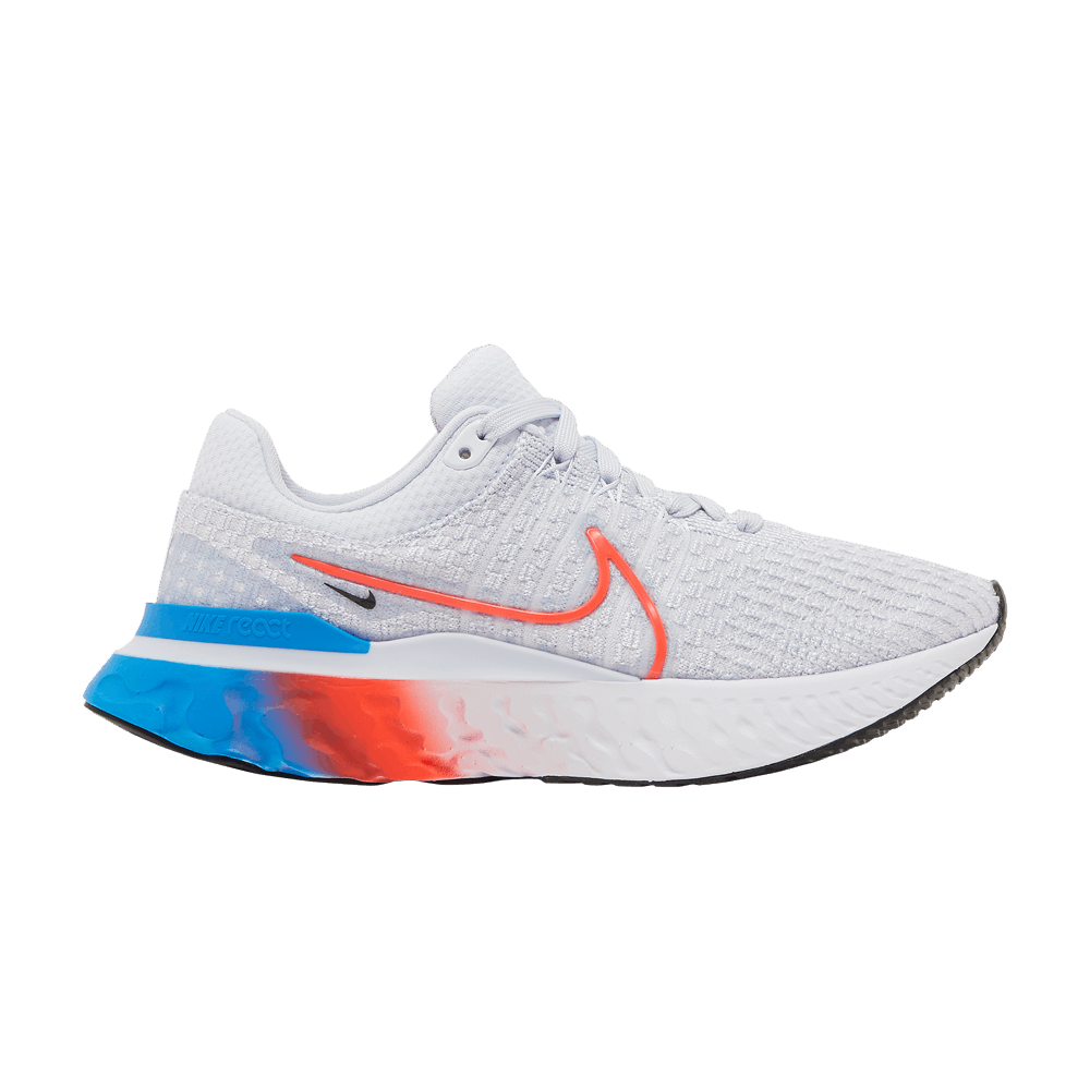 Women's React Infinity Run Flyknit 3 'Grey Bright Crimson'