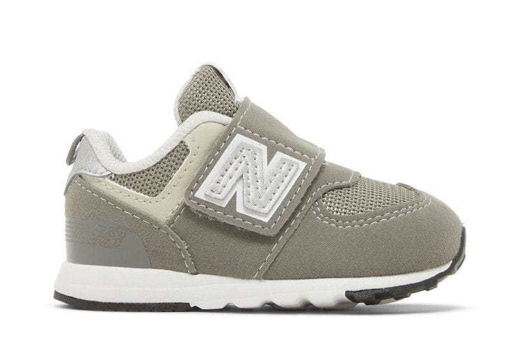 574 New-B Hook & Loop Toddler 'Rain Cloud Silver Metallic'