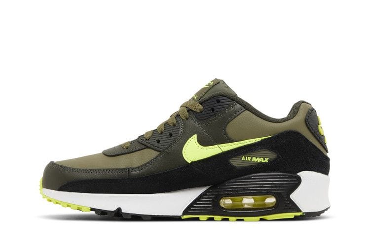 Air Max 90 Leather GS 'Medium Olive Volt'
